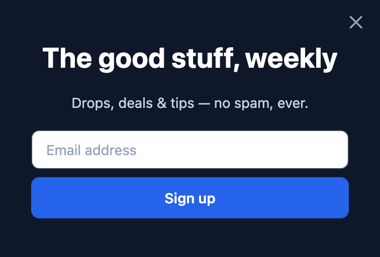 Popup example 4 built with Tocadule